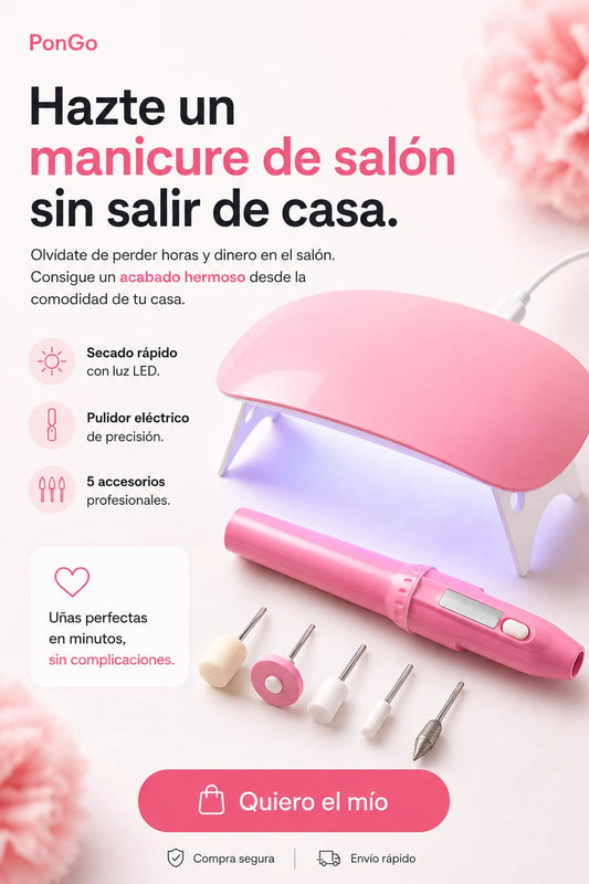 Kit Premium de Manicure PonGo 6 en 1